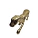 Vintage Gilt Brass Gold Color Cheetah Cat Panther Leopard Statue Sculpture 10.5