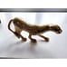 Vintage Gilt Brass Gold Color Cheetah Cat Panther Leopard Statue Sculpture 10.5