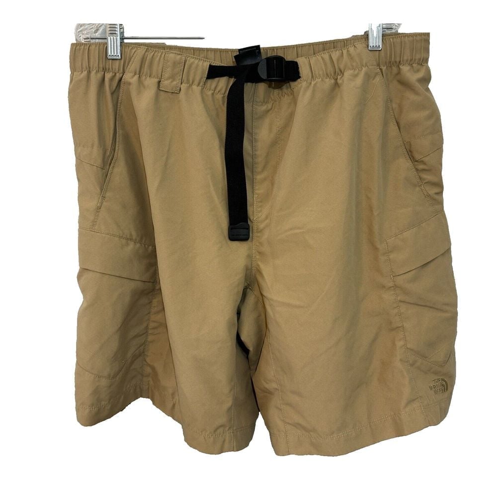 The North Face Hiking Shorts Mens Large L Inner Liner Polyester, Khaki ARPF 9 In
