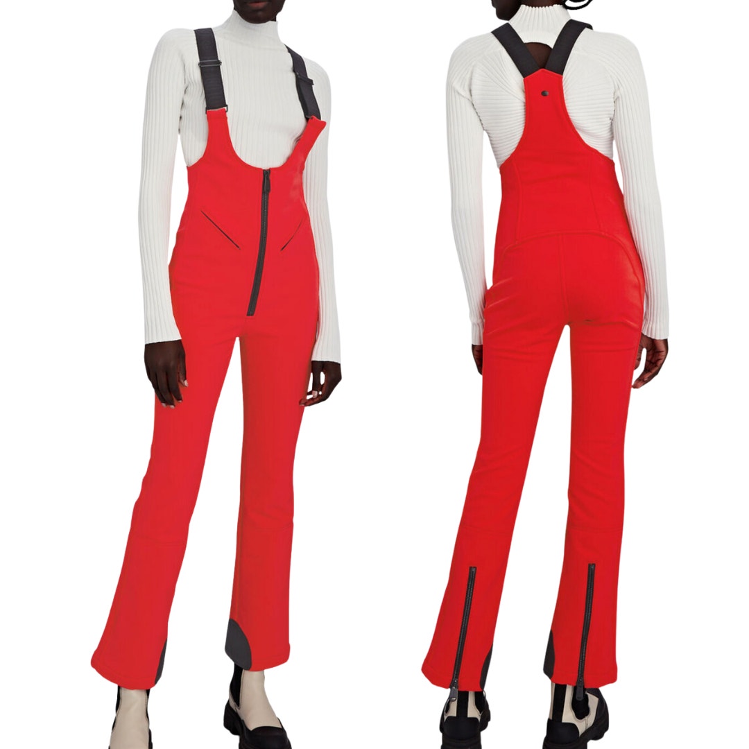 Goldbergh Phoebe Ski Bib Overalls Pants Flame Red Windproof Salopettes NEW 12