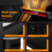 Indoor Use Linear Fireplace w/ Hidden Handle, 1400 W, Black