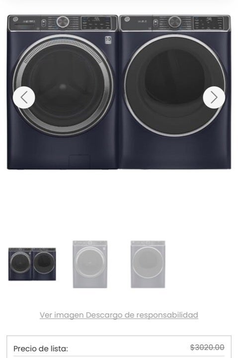 Smart Front Load Royal Sapphire Laundry Pair with GFW850SPNRS 28 Washer with GF