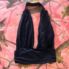princess polly black halter top