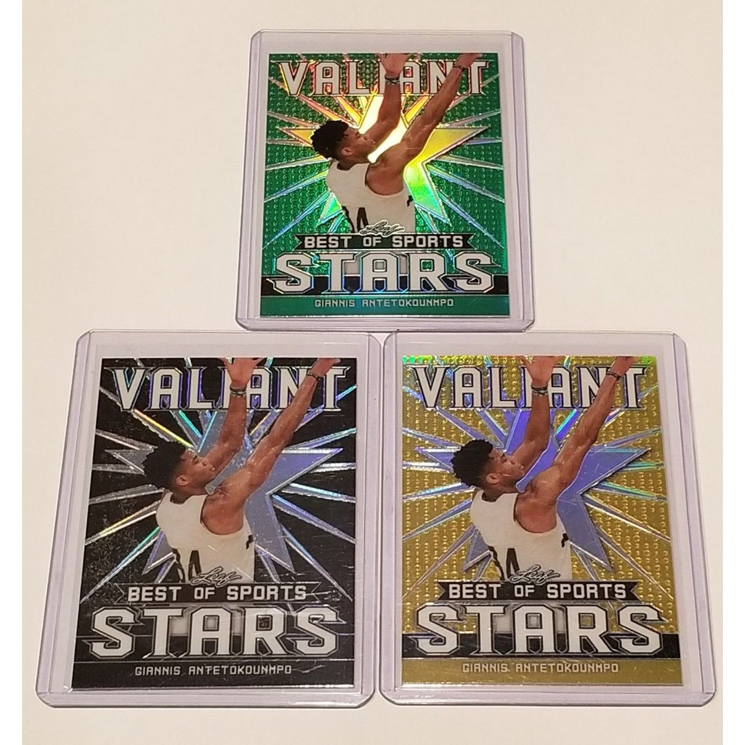 2020 LEAF BEST OF SPORTS Giannis Antetokounmpo Lot  /5 Black /10 GOLD Green /75