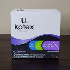 U Kotex Security Tampons 18 Count Unscented Super / Regular NEW