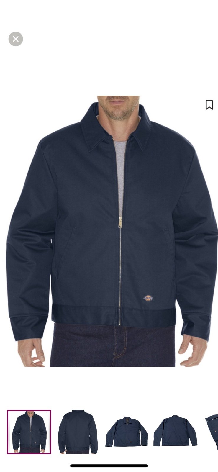 Dickies Denim zip front jacket