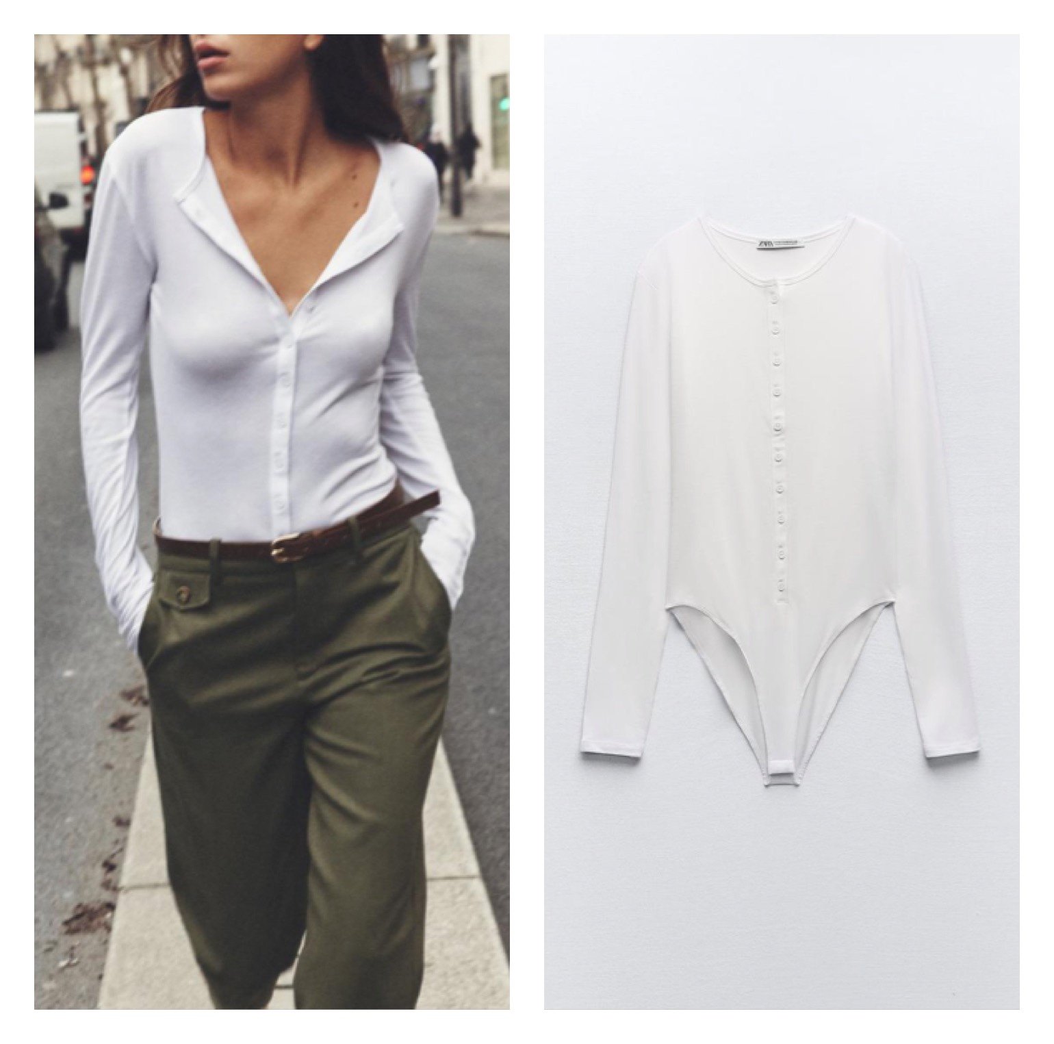 NWT Zara delicate semi sheer bodysuit