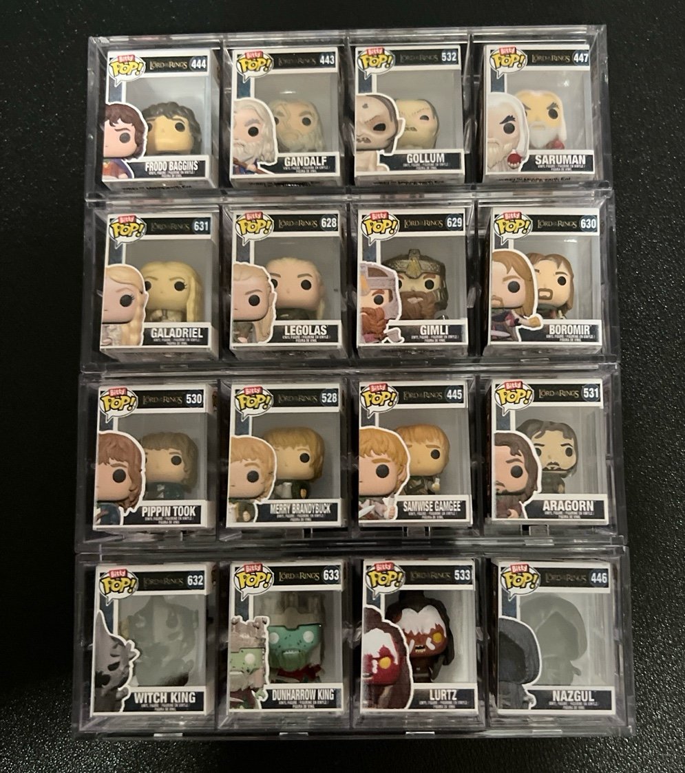 Lord of the Rings Bitty Funko Pop COMPLETE SET