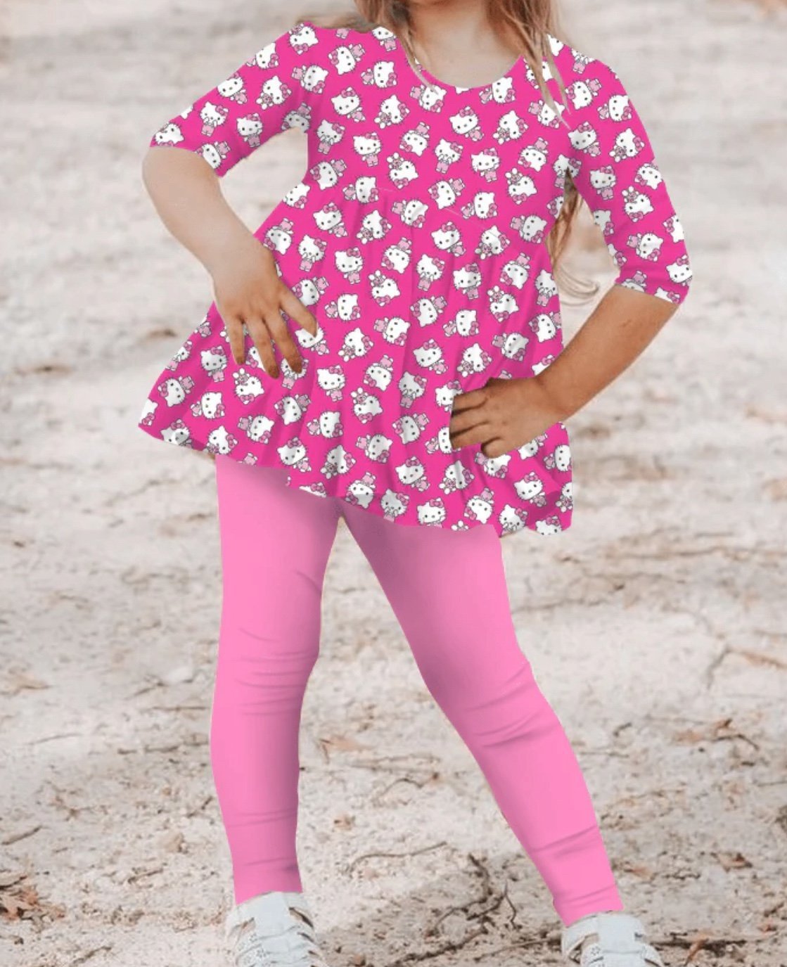 Little Snuggles Hello Kitty 3-4T Peplum/Leggings Set