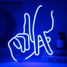 Los Angeles Gesture Neon Sign Baseball Team Neon Lights