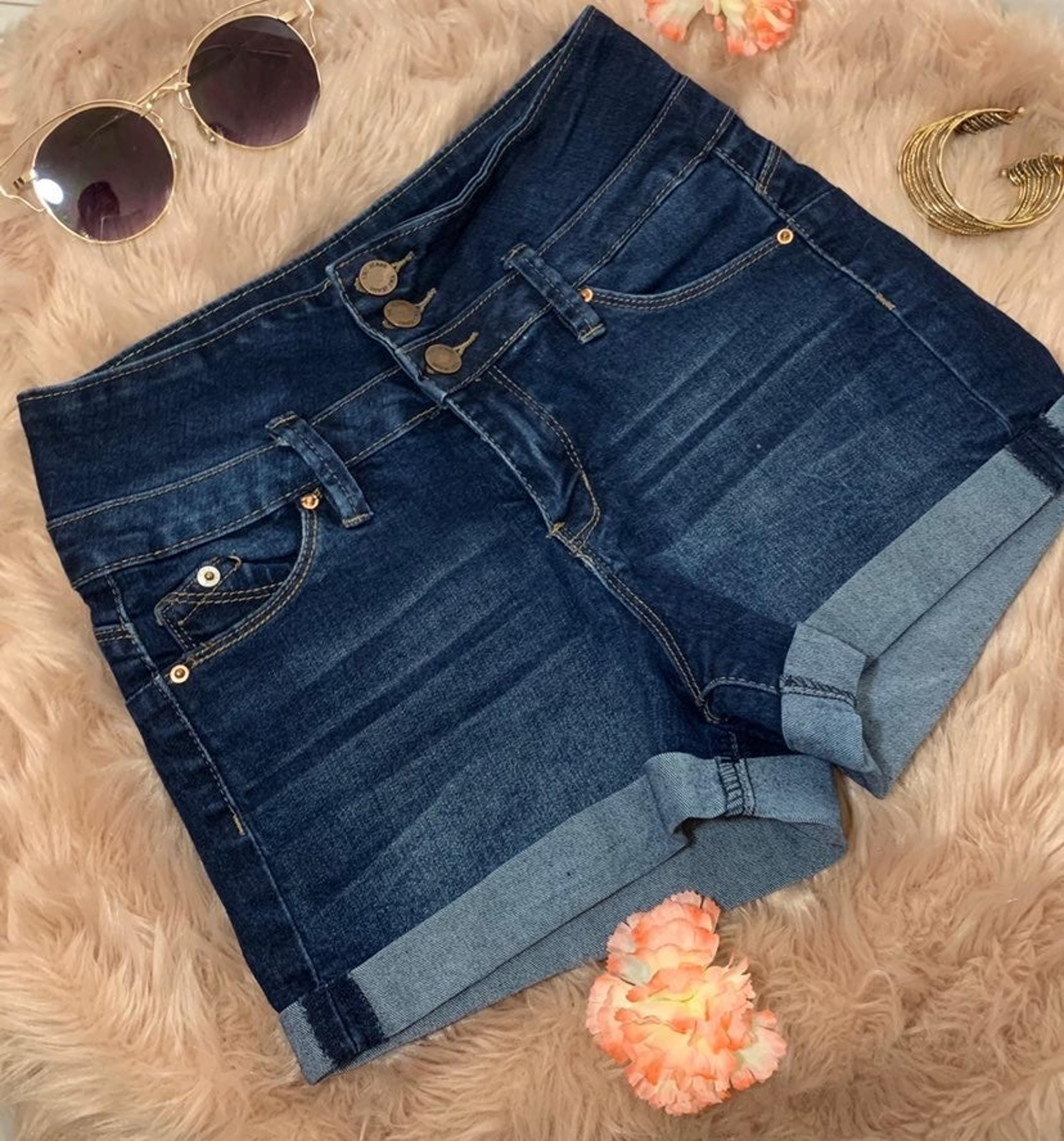 ymi jeans blue shorts high-waisted