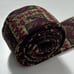 Valentino Cravatte Vintage Tie Made In Italy Red Brown 100% Silk Woven Necktie