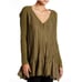 Free People Ribs & Ruffles Tunic Sweater
