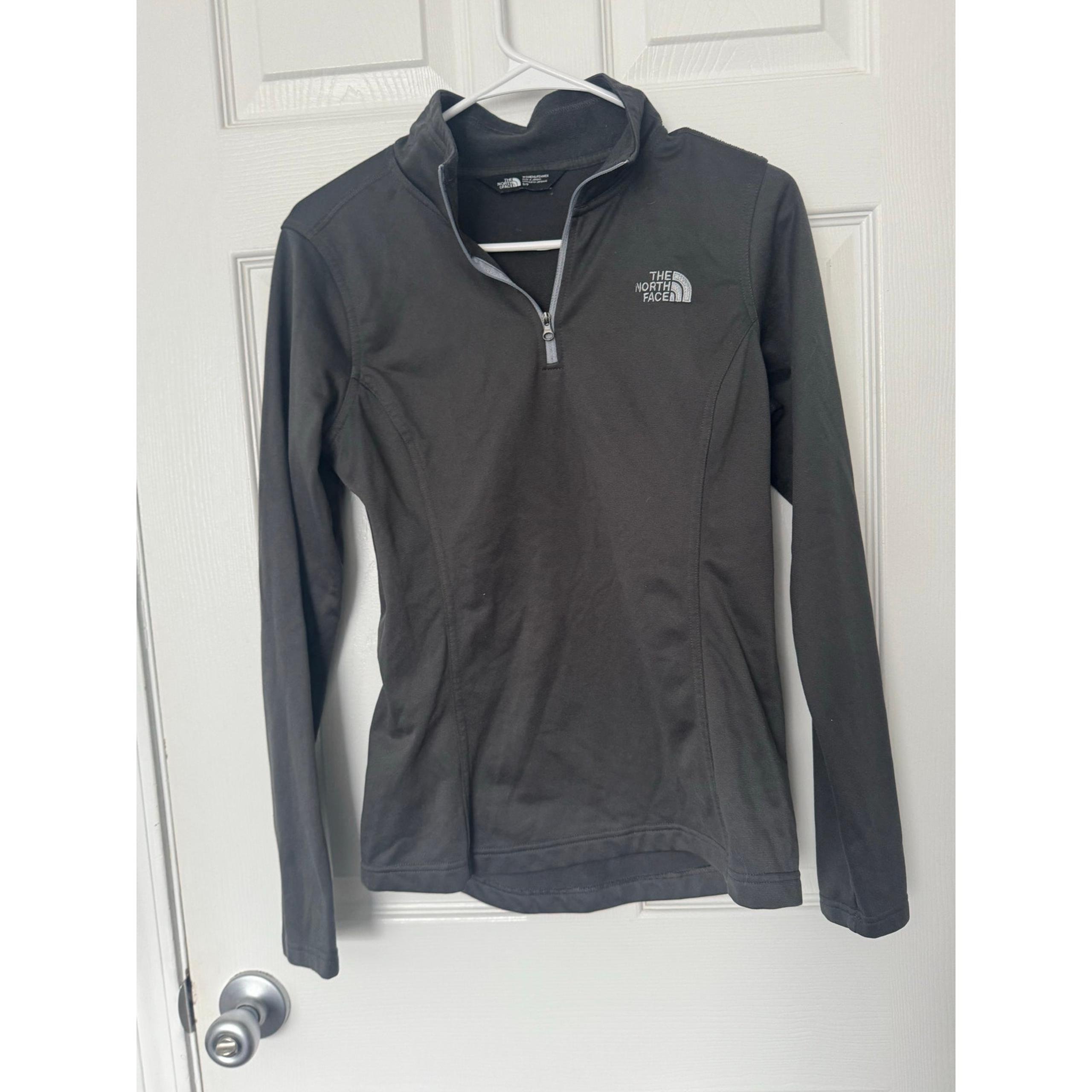 The North Face Gray Quarter Zip Pullover Athletic Sweatshirt Womens Sz: Small
