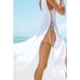 New. L*SPACE white fringe lace up cover up. Small. Retails99