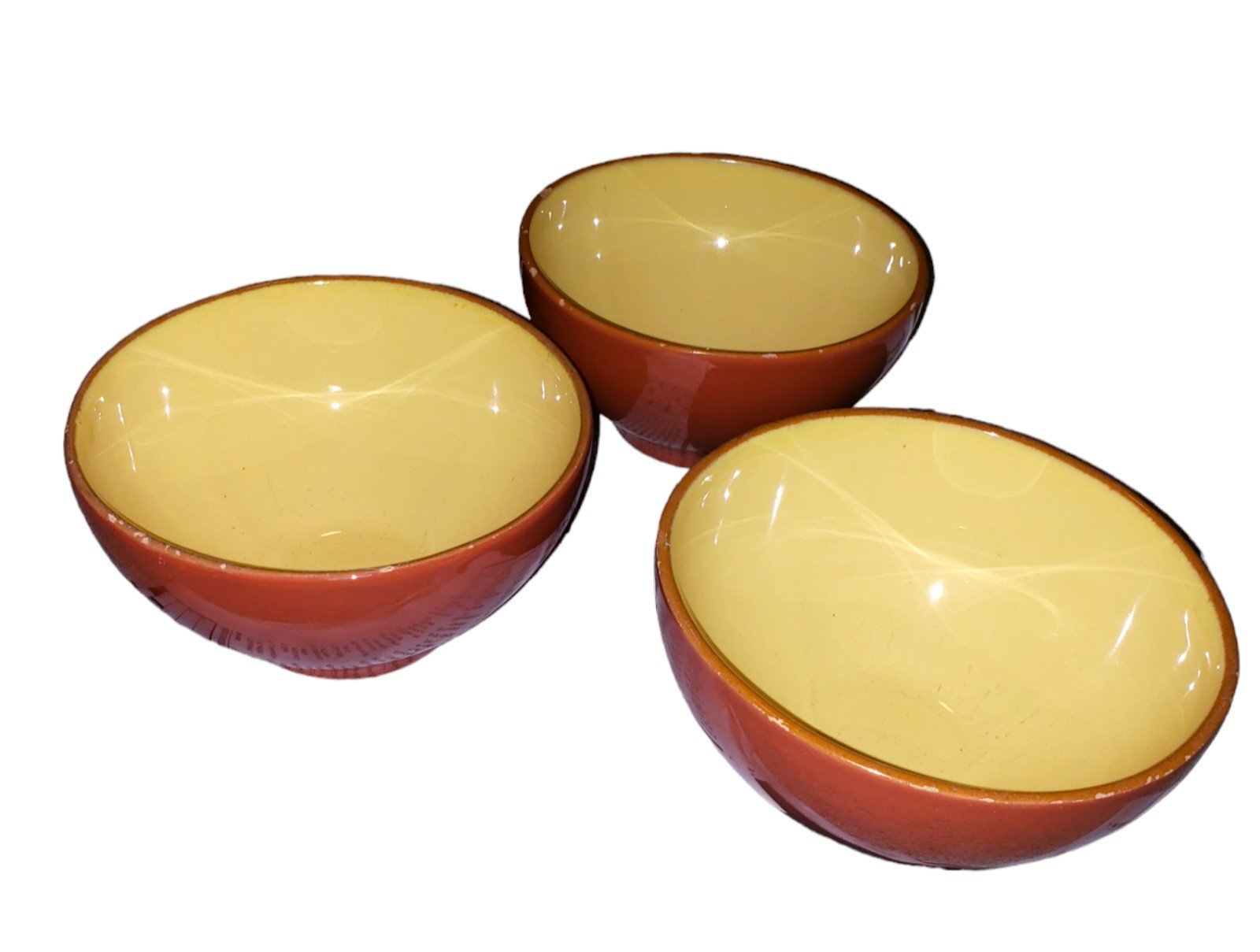 Cucina Fresca Vietri Paprika Saffron Coupe Cereal Bowl x3 VERY RARE Italy