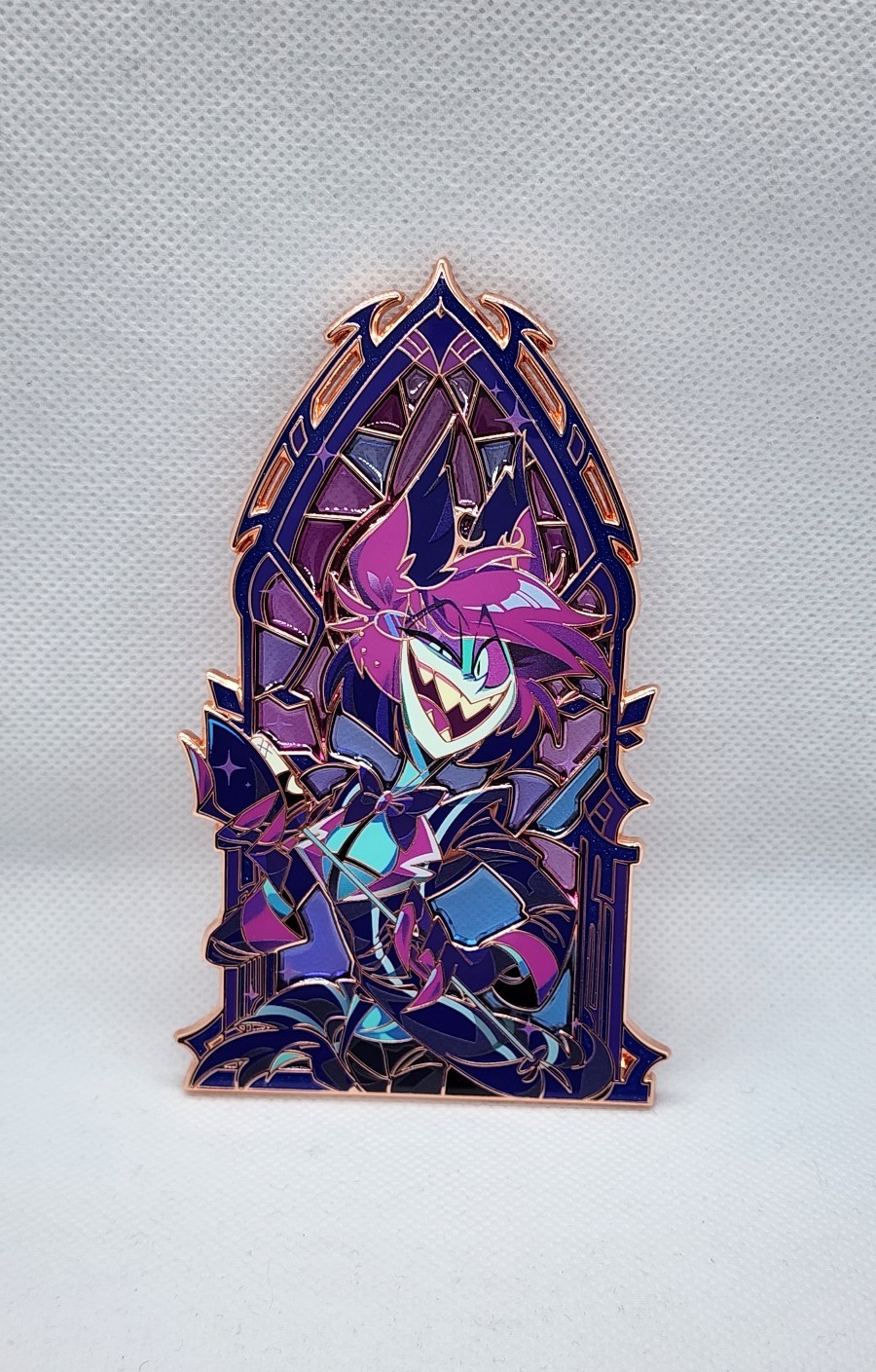 Hazbin Hotel Neon Alastor Enamel Pin