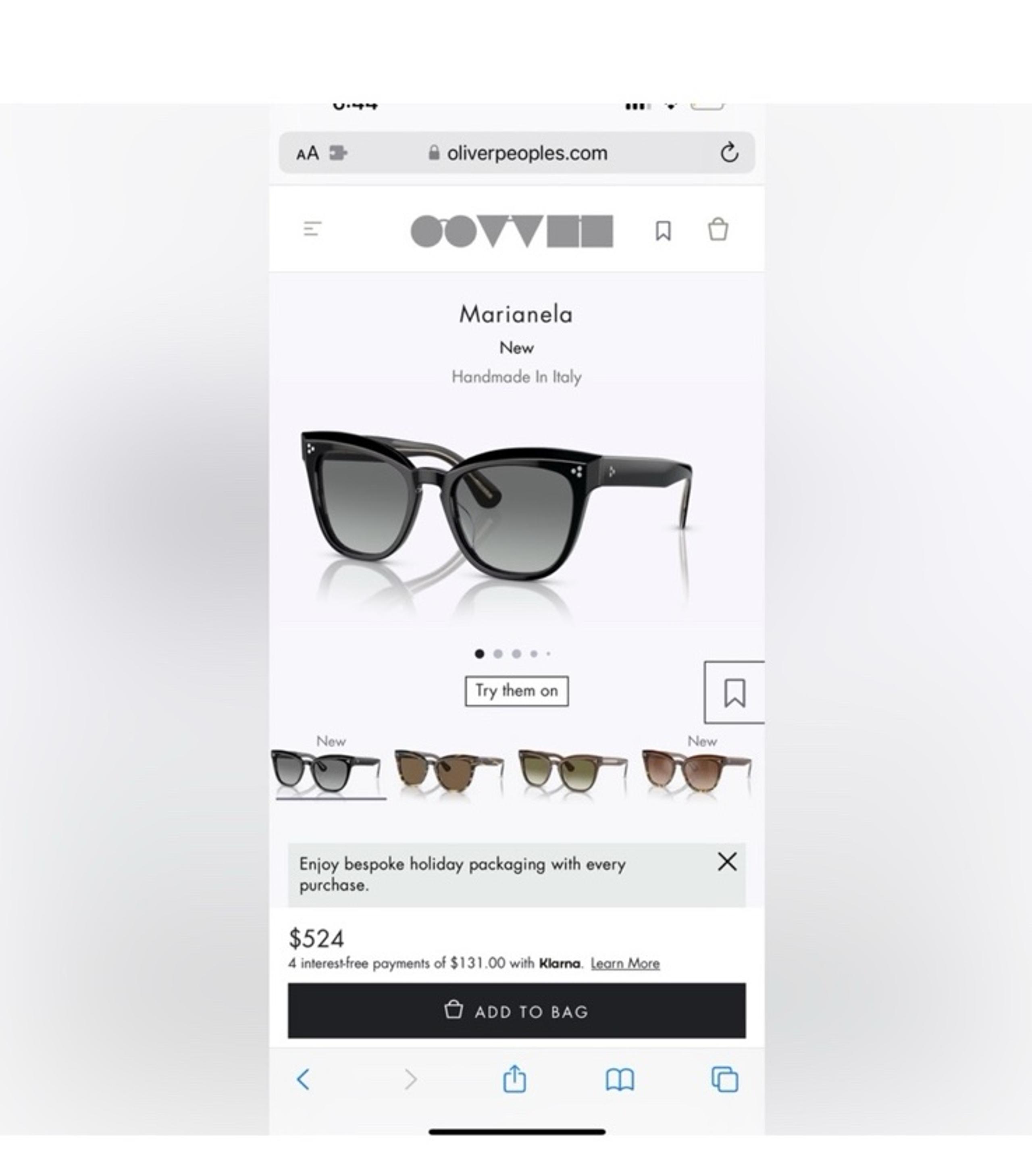 Oliver People’s Marianela rose gold sunglasses