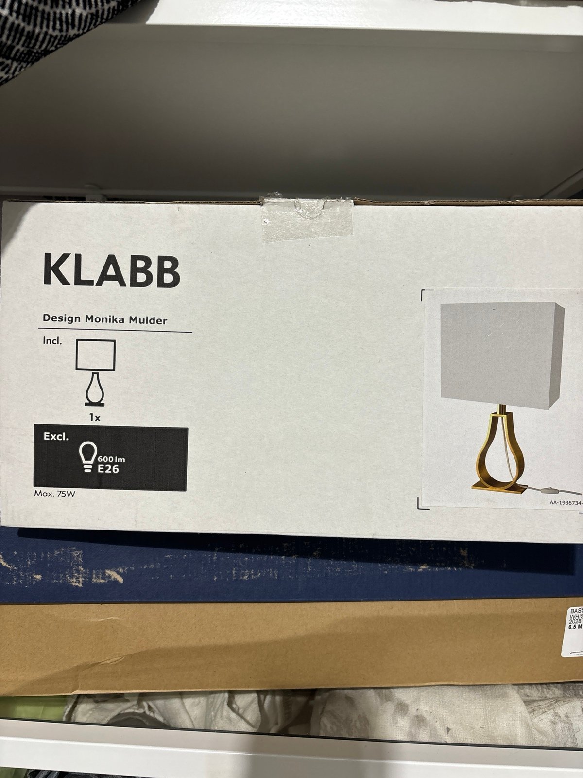 IKEA klabb gold lamp