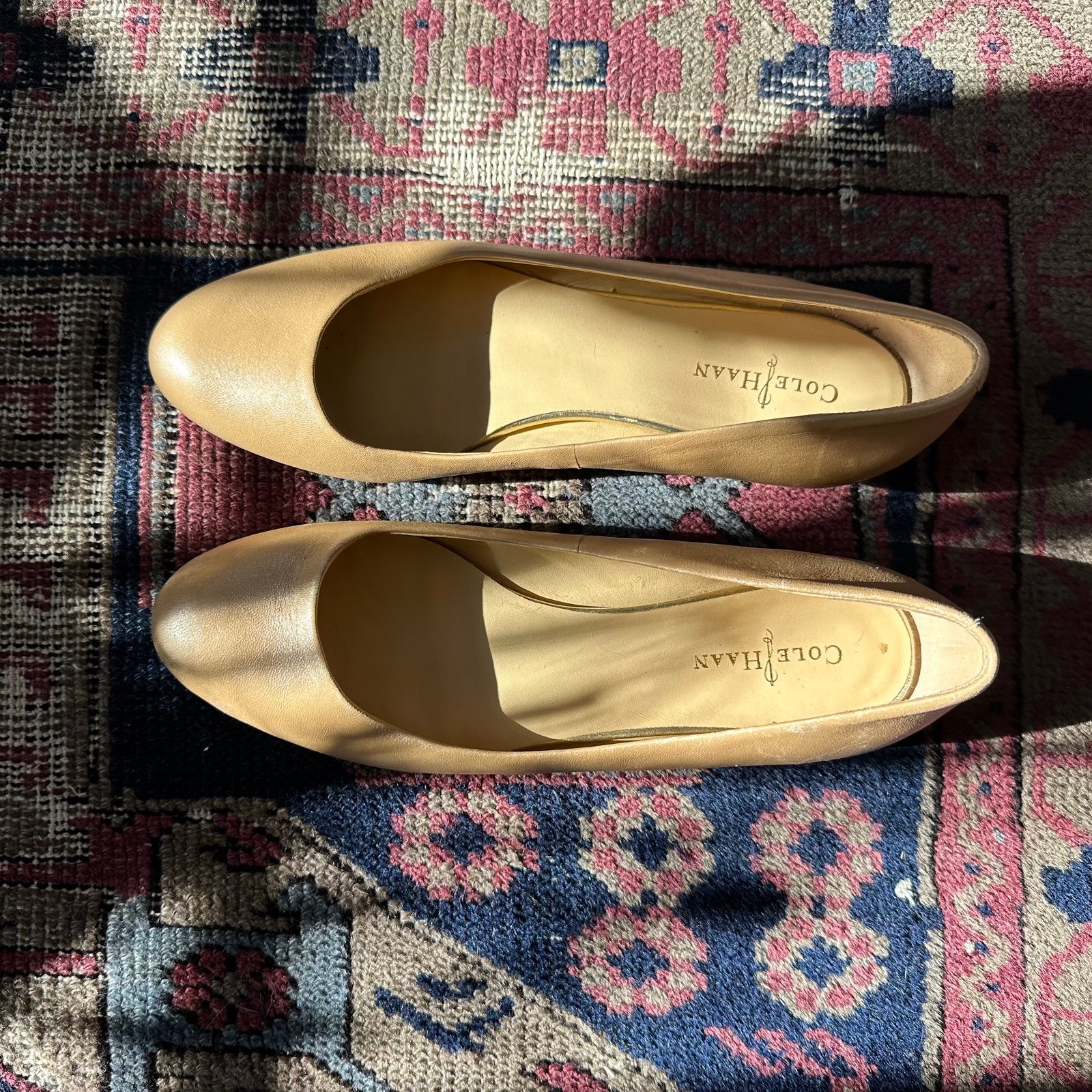 Cole Haan Leather Gold Wash Flats