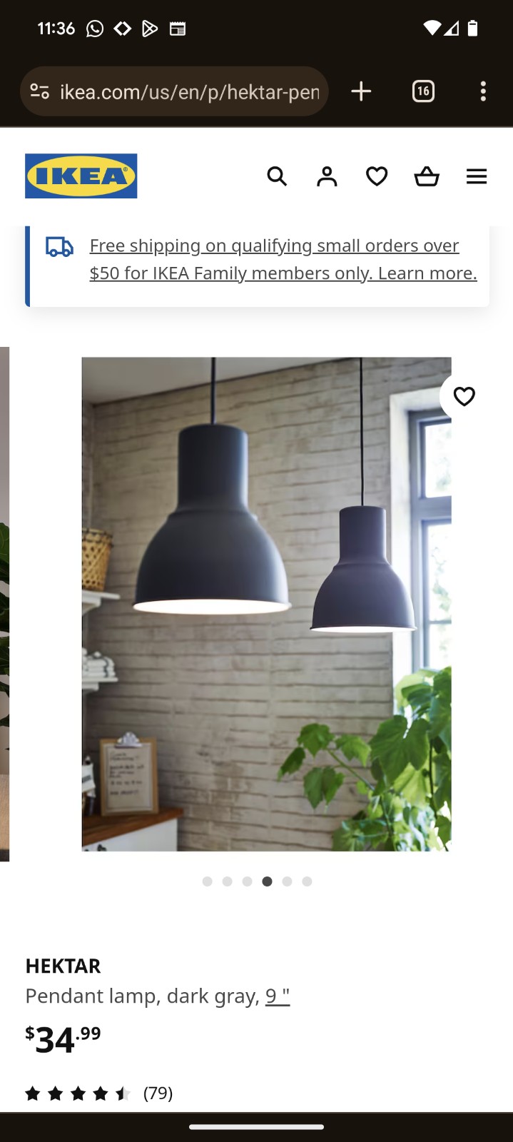 Ikea Pendant Light 2 pieces bundle