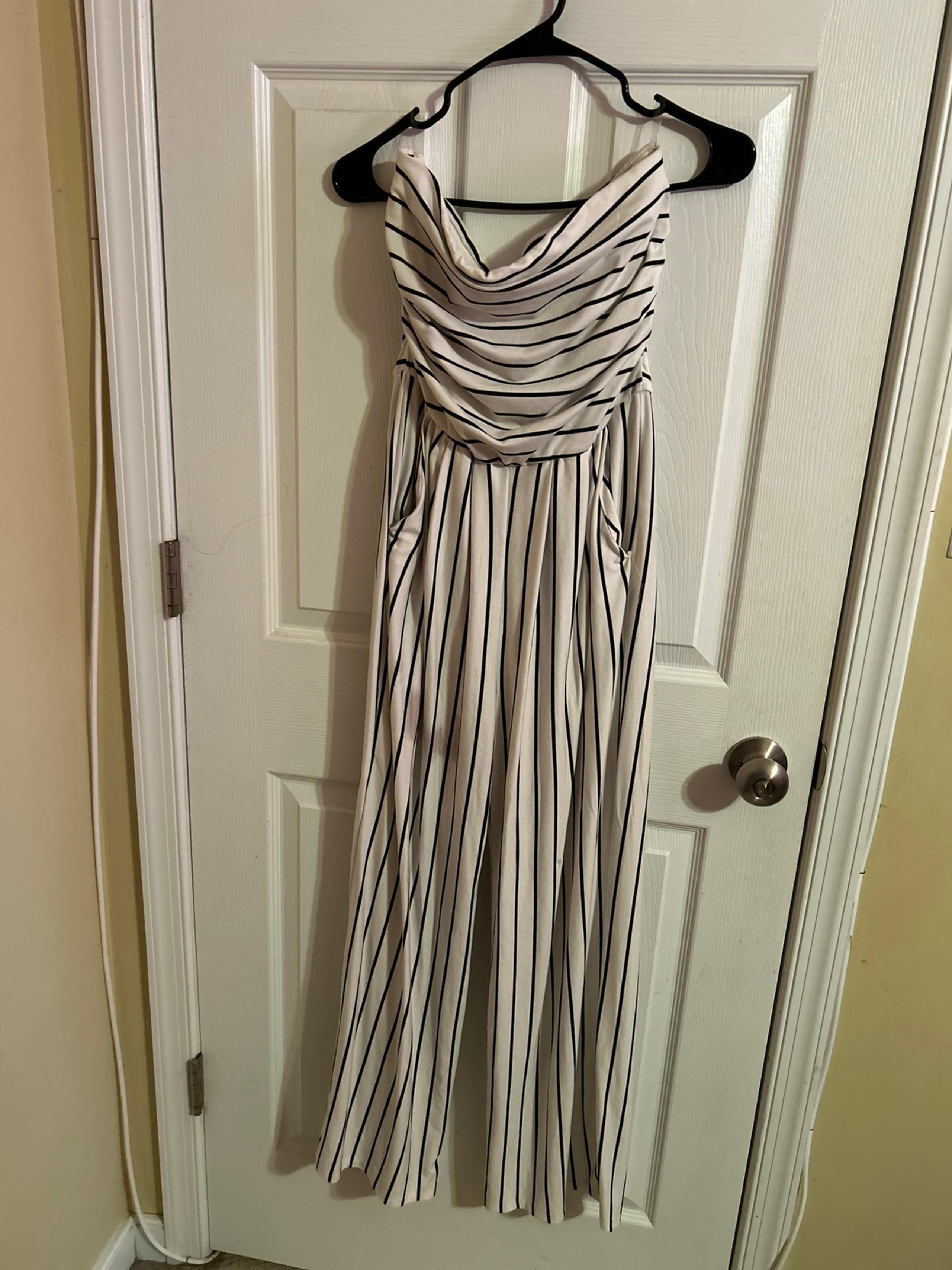 Heart & Hips Striped Romper Jumpsuit
