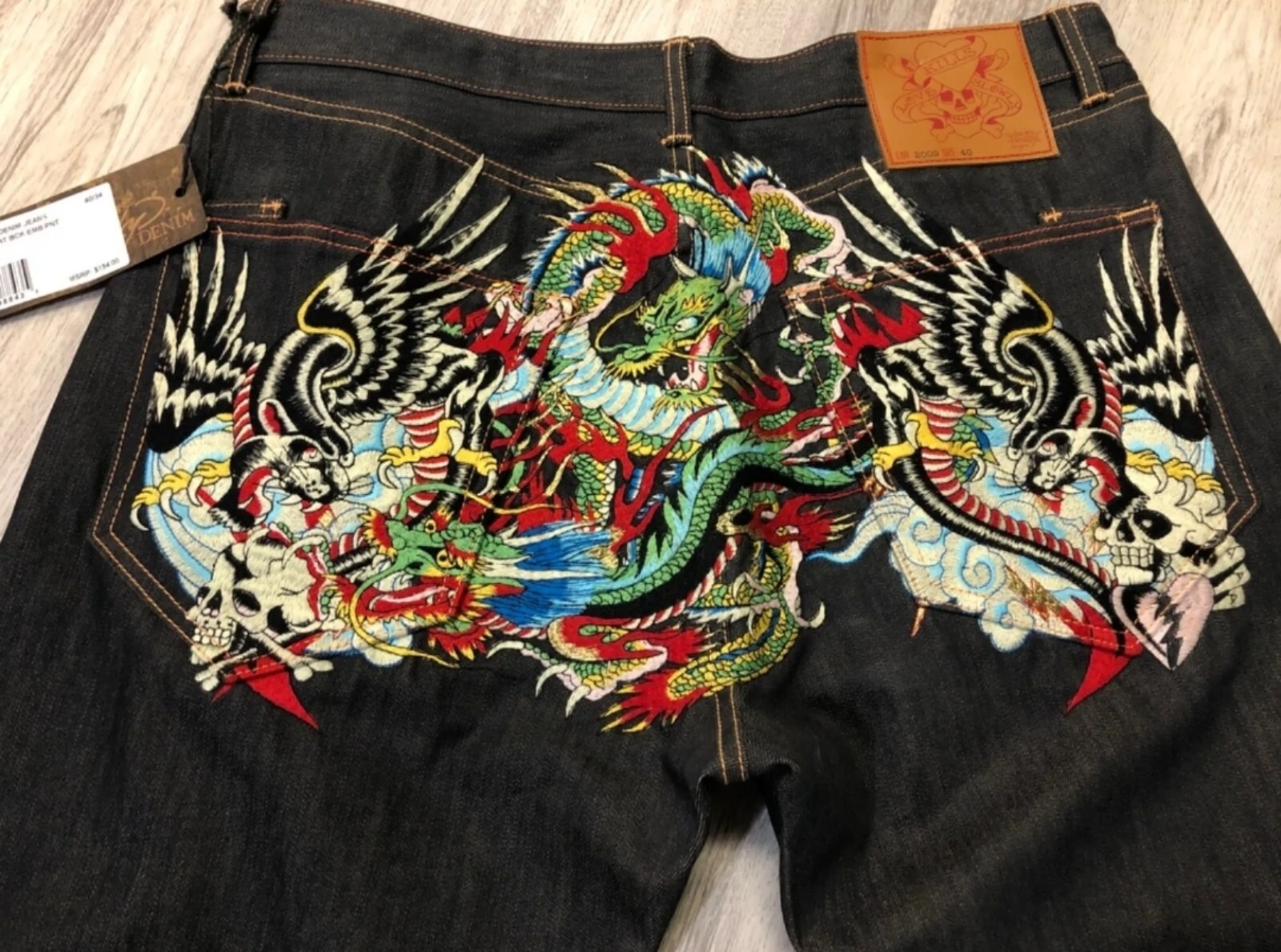 Ed Hardy Dragon fight back jeans