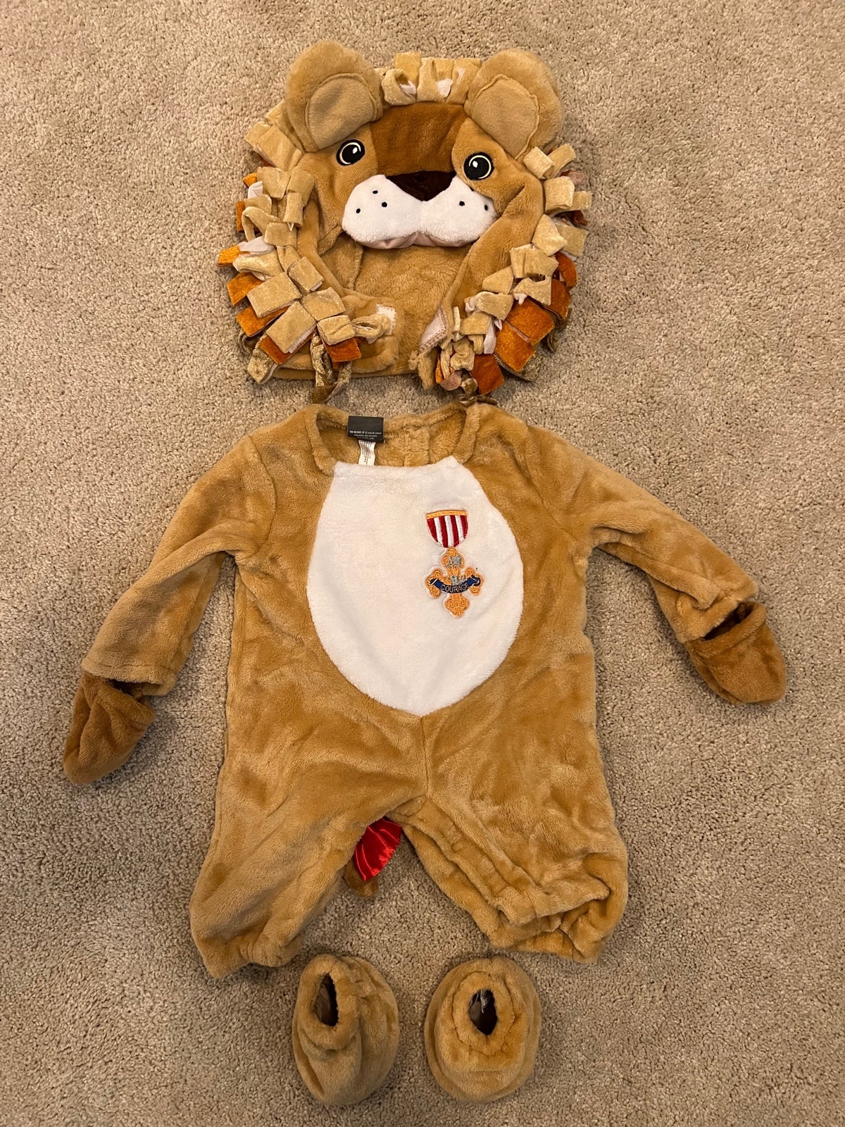 Cowardly Lion Costume (0-6 mo)