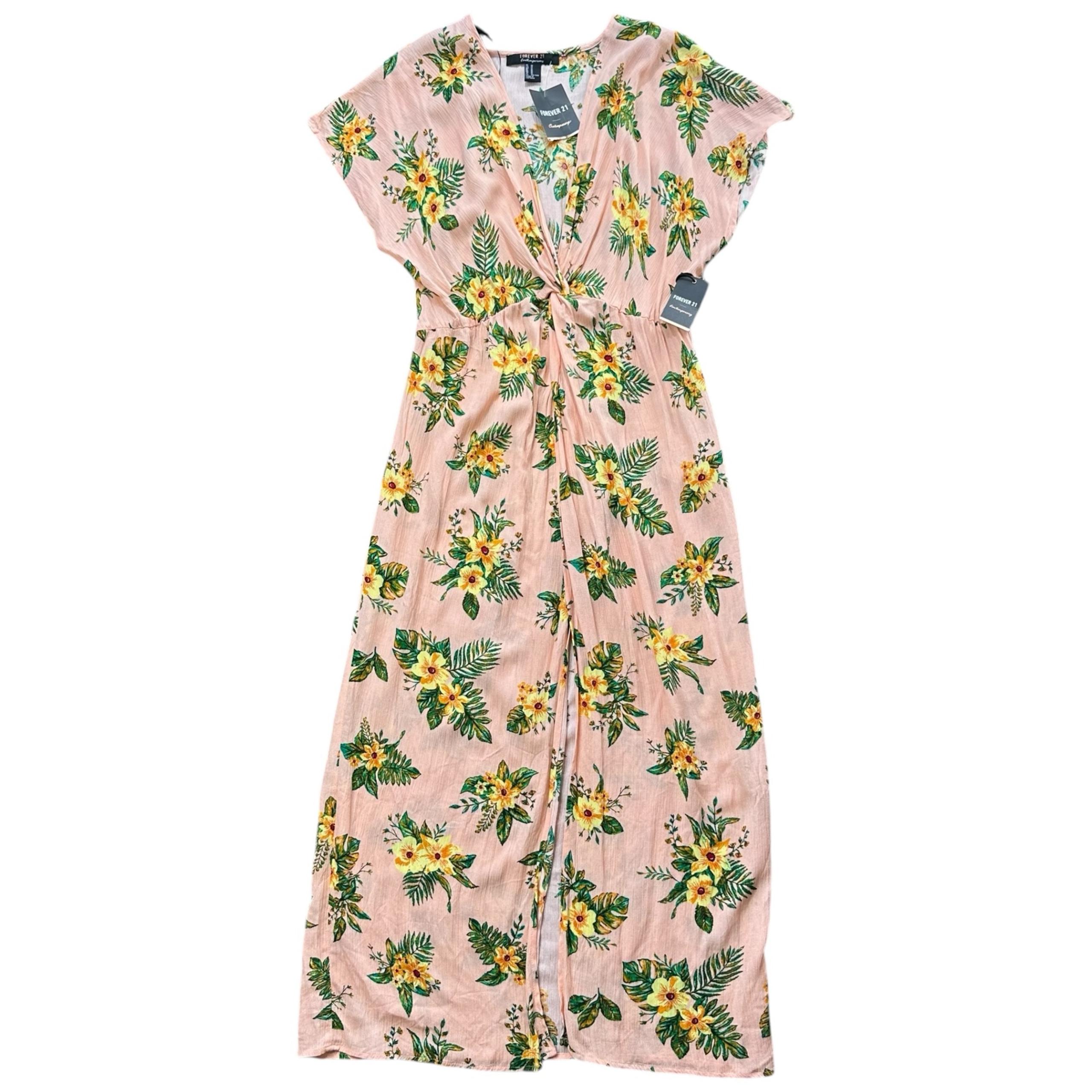 FOREVER 21 Contemporary Gauzy Long Bathing Suit Dress Cover Up Juniors Medium