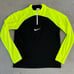 NWT Nike logo soccer/football zip up jersey shirt bright green/black