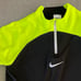 NWT Nike logo soccer/football zip up jersey shirt bright green/black