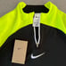 NWT Nike logo soccer/football zip up jersey shirt bright green/black