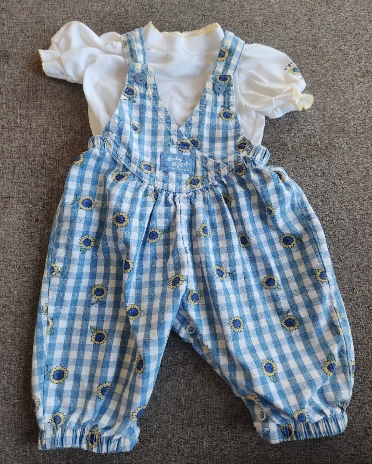 6 months vintage oshkosh bgosh overalls sunflowers