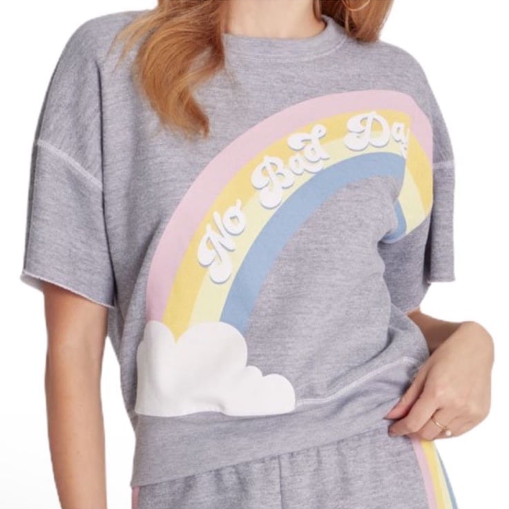 NWT WILDFOX No Bad Days Rainbow Billie Sweatshirt