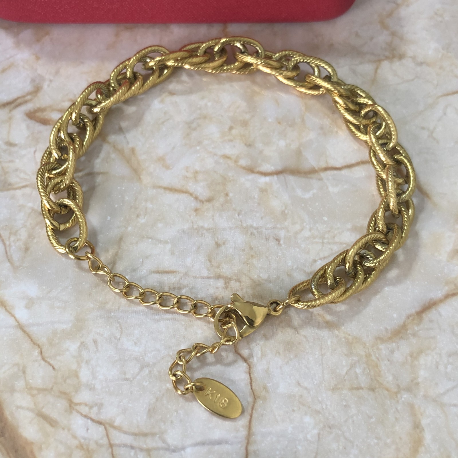 18K Solid Gold Rope Bracelet