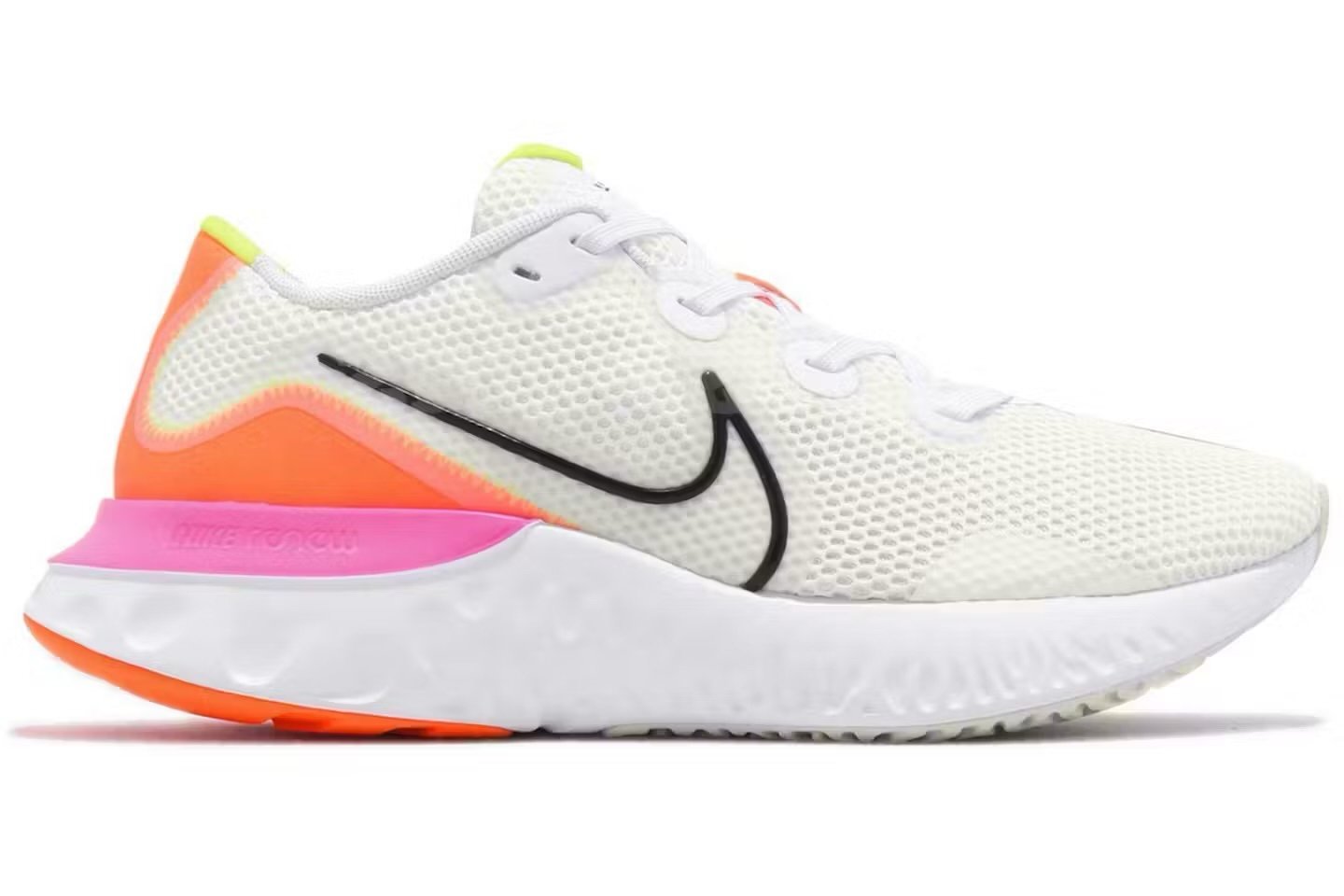 Nike Renew Run Women’s Sneakers Size 6.5 Platinum Tint White Pink Blast Black