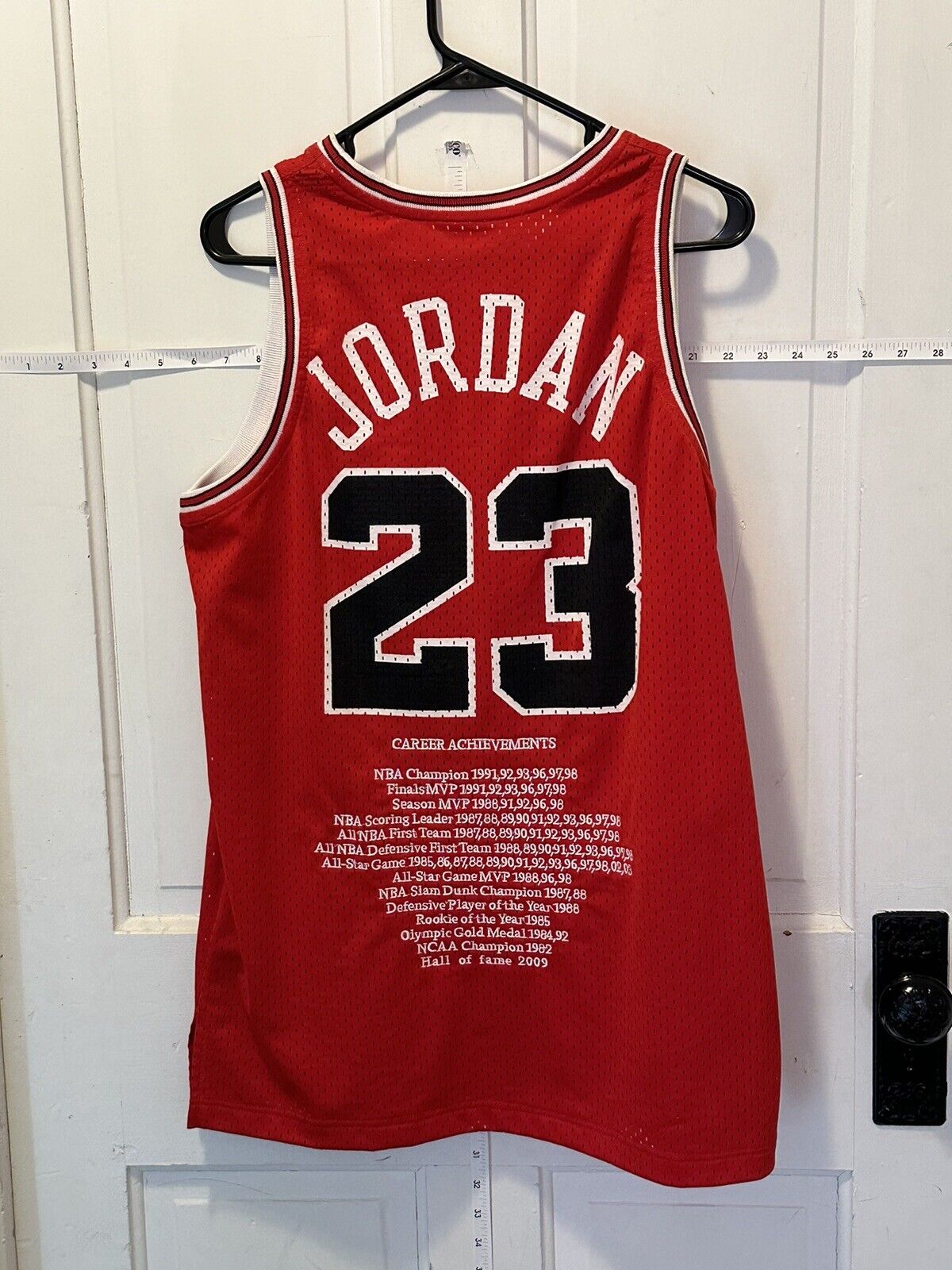 Michael Jordan Career Achievements Bulls Jersey Mens Medium