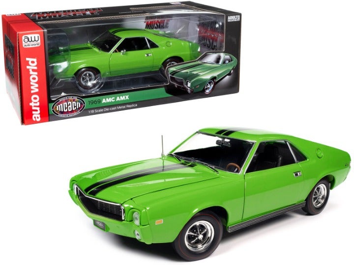 1969 AMC AMX Big Bad Lime Green with Black Stripes