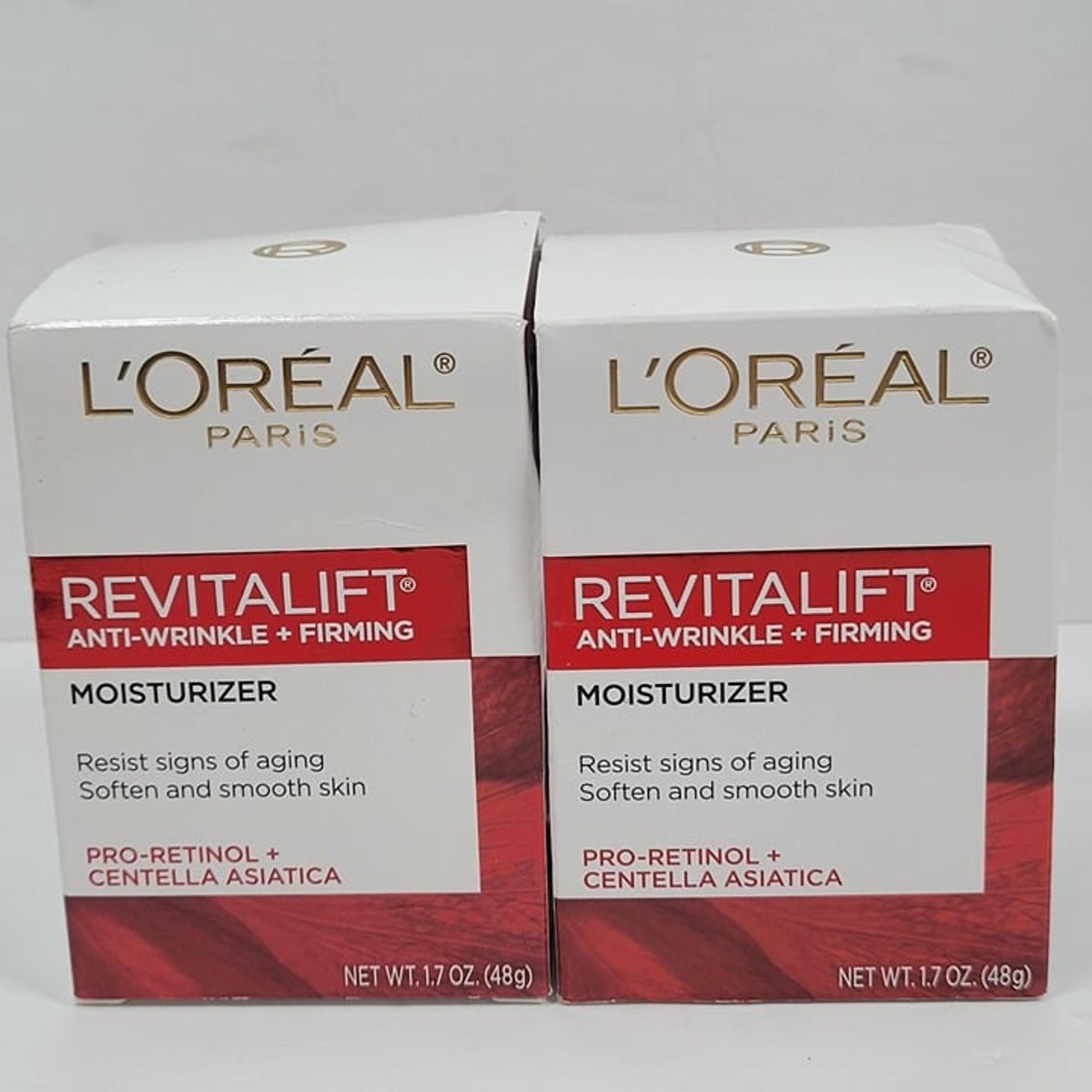 LOréal Paris Revitalift Anti-Wrinkle + Firming Moisturizer 1.7 Oz Set of 2 NIB