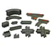 Fisher Price Geotrax Gray Tracks 25 Pc Lot ~Straight ~Curve ~Switches ~Crossings