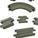 Fisher Price Geotrax Gray Tracks 25 Pc Lot ~Straight ~Curve ~Switches ~Crossings