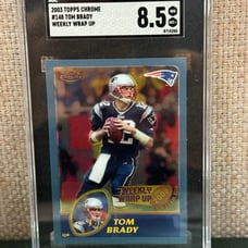 Tom Brady 2003 Topps CHROME Weekly Wrap-Up SGC 8.5