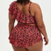 Torrid Coral Leopard Wireless Flounce Bikini Top & Swim Skirt Swimsuit SET 2X 3X