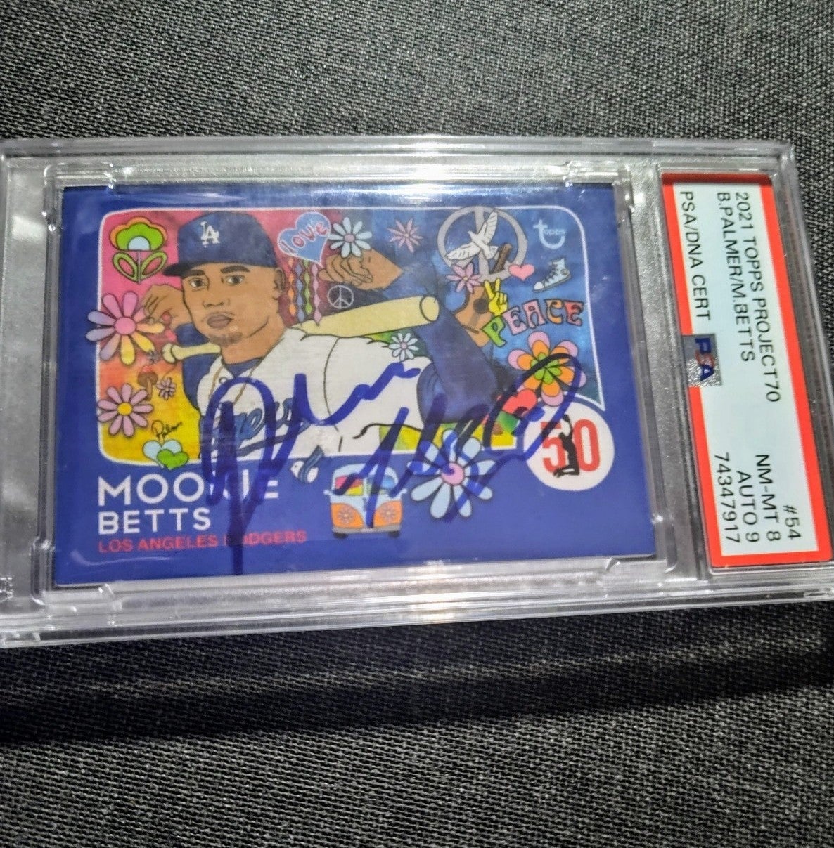 Topps PSA 8 Project 70 Card 54 - 1973 Mookie Betts by Brittney Palmer
