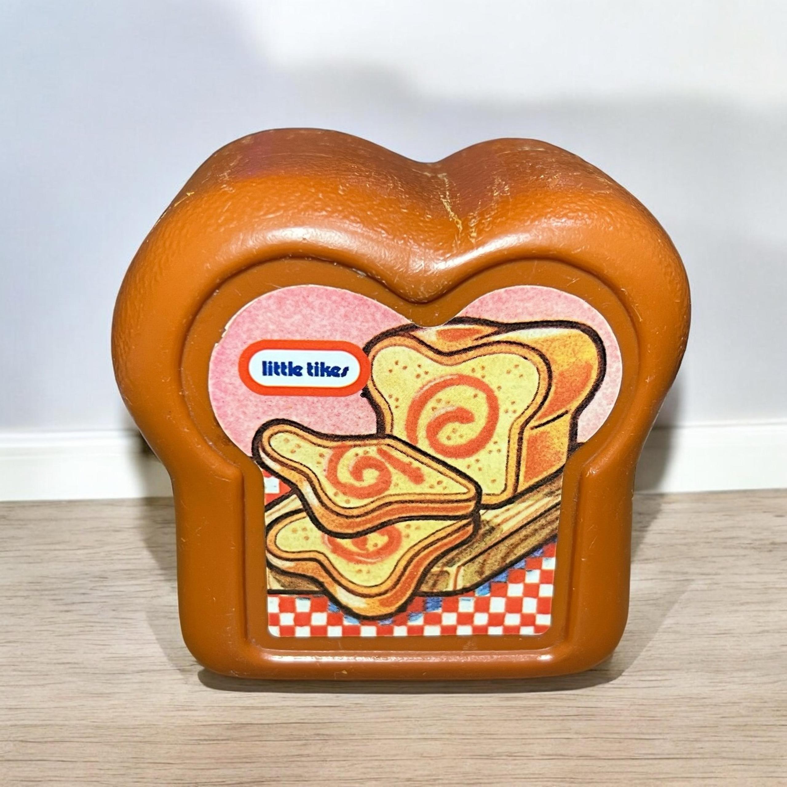 Vintage Little Tikes Loaf Brown Cinnamon Toast Bread Plastic Play Pretend Food R