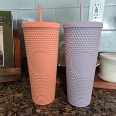 2 NWT Starbucks Studded Tumbler Matte pink/Purple.