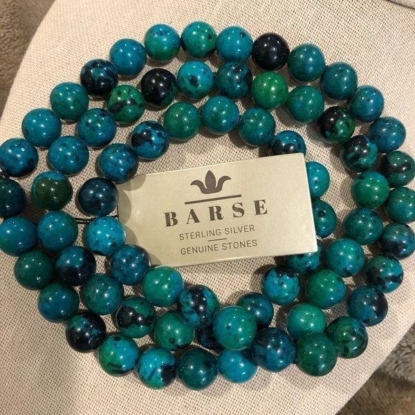 BARSE Azurite Single Strand Necklace 25”