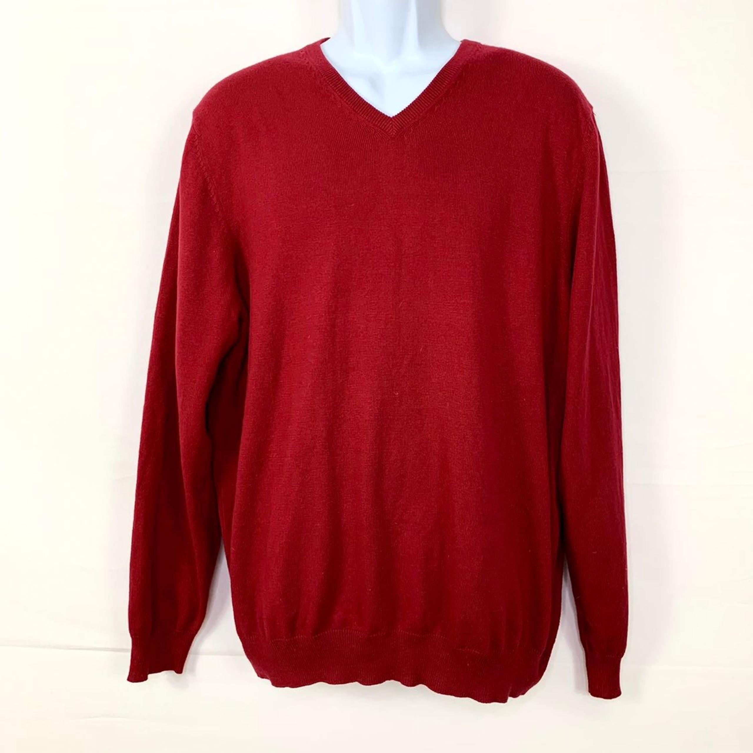 Alan Flusser Mens Sweater XL Red