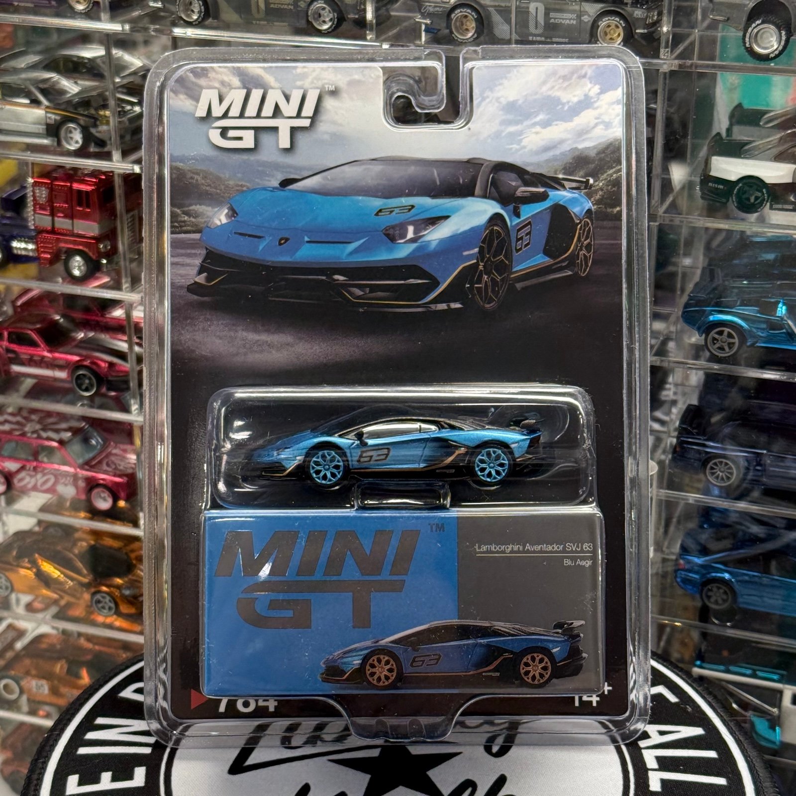 Mini GT Lamborghini Aventador SVJ 63 (Blu Aegir) #784 CHASE EDITION NEW!