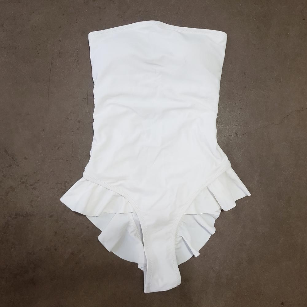 White | FYS | Hermosa Ruffled Monokini